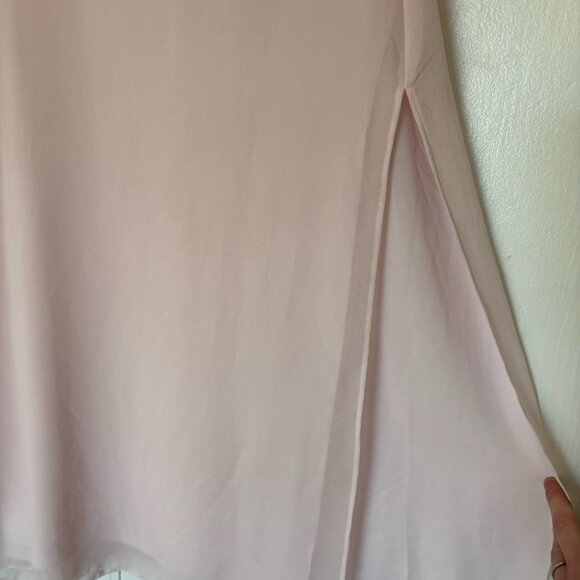Wilfred by Aritzia Soft Pink Chiffon Midi Dress – Size 2 - Picture 2 of 6